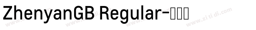 ZhenyanGB Regular字体转换